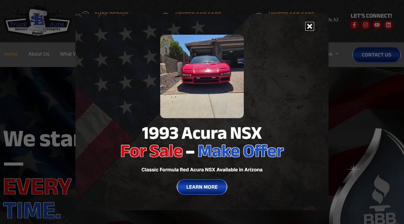 Website screenshot for Scott Repman‘s United Car Care