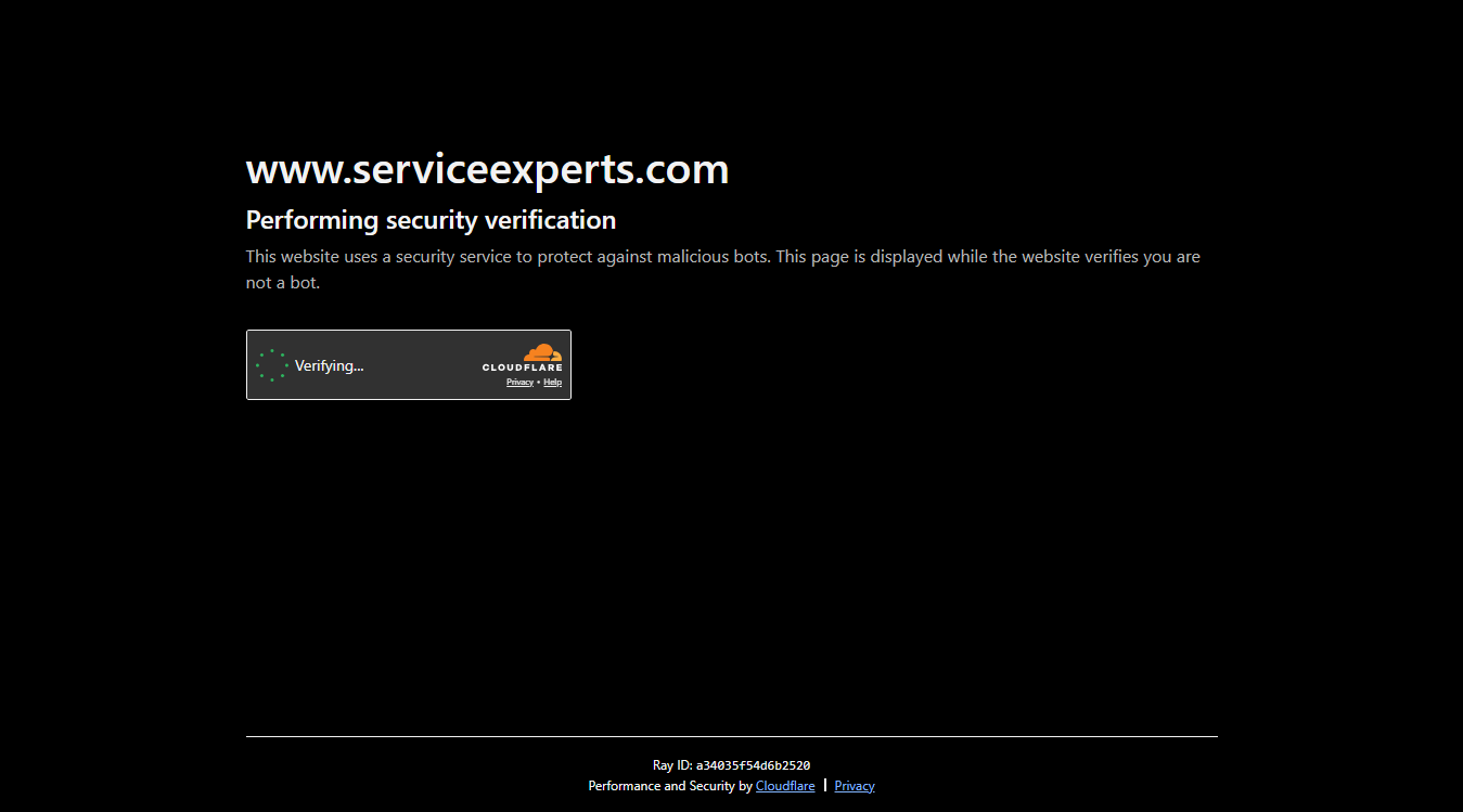 Website screenshot for Service Experts Surprise